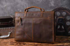 Genuine Leather Mens Cool Messenger Bag Briefcase Work Bag Business Bag for men - imessengerbags