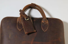 Handmade Leather Mens Cool Business Bag Briefcase Work Bag Laptop Bag for men - imessengerbags