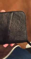 Genuine Leather Mens Cool Long Leather Phone Wallet Zipper Clutch Wristlet Wallet for Men - imessengerbags