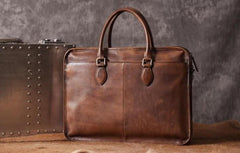 Genuine Leather Mens Cool Messenger Bag Briefcase Work Bag Business Bag for men - imessengerbags