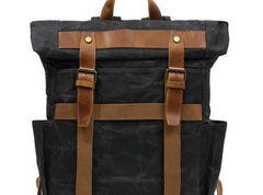 Waxed Canvas Mens Travel Backpack Canvas School Backpack Laptop Backpack for Men