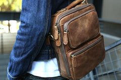 Cool Leather Mens Small Handbags Messenger Bags Shoulder Bag for men - imessengerbags