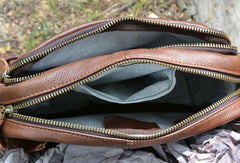 Genuine Leather Mens Small Messenger Bag Cool Crossbody Bags for men