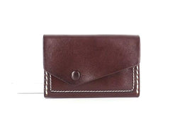 Leather Mens Card Wallet Front Pocket Wallet Small Slim Wallet Change Wallet for Men - imessengerbags