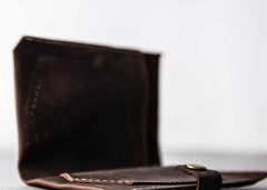 Vintage Leather Men Small Bifold Wallet Small Wallet for Men - imessengerbags