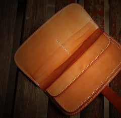 Handmade Leather Men Slim Cool Leather Wallet Long Phone Clutch Wallets for Men - imessengerbags