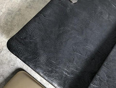 Handmade Leather Mens Clutch Cool Slim Wallet Zipper Clutch Wristlet Wallet for Men