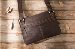 Vintage Leather Mens Cool Messenger Bag Shoulder Bags  for Men