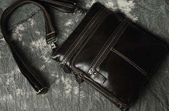 Mens Leather Small Side Bag Messenger Bag Courier bag for Men - imessengerbags