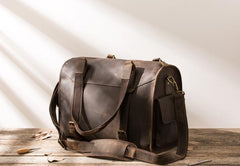 Cool Vintage Leather Mens Weekender Bag Travel Bags Shoulder Bags for men - imessengerbags