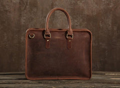 Handmade Leather Mens Cool Messenger Bag Briefcase Work Bag Business Bag Laptop Bag for men