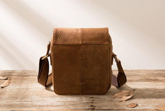 Cool Leather Small Mens Messenger Bags Shoulder Bags for Men