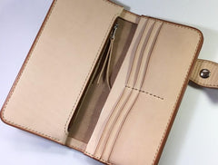 Handmade Leather Biker Wallet Mens Cool Chain Wallet Trucker Wallet with Chain