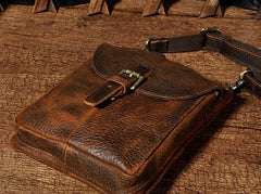 Cool Mens Leather Side Bag Belt Pouch Holster Belt Case Pack Waist Pouch for Men