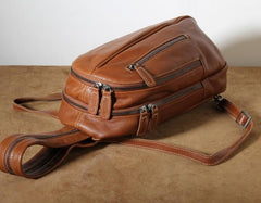 Genuine Leather Mens Cool Chest Bag Sling Bag Crossbody Bag Travel Bag Hiking Bag for men