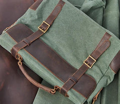 Mens Canvas Leather Cool Side Bag Messenger Bag Canvas Handbag for Men