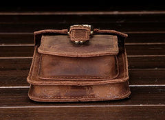 Leather Mens Cigarette Case with Belt Loop Cell Phone Holster Belt Pouch for Men