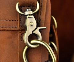 Mens Leather Small Belt Pouch Side Bag Waist Pouch Holster Belt Cases for Men