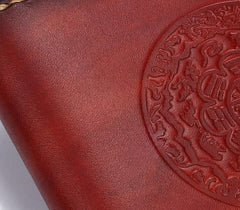 Handmade Leather Tooled Mens billfold Wallet Cool Leather Wallet Slim Wallet for Men - imessengerbags
