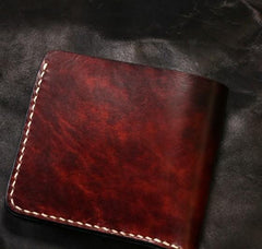 Handmade Leather Tiger Tooled Mens billfold Wallet Cool Leather Wallet Slim Wallet for Men - imessengerbags