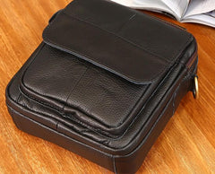 Cool Coffee Small Leather Mens Side Bag Messenger Bag Shoulder Bag for Men
