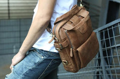 Cool Leather Mens Small Handbag Messenger Bag Shoulder Bag for men - imessengerbags