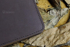 Handmade Leather Mens Cool Slim Leather Wallet Men billfold Wallets Bifold for Men - imessengerbags