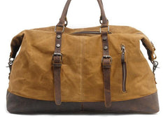 Mens Waxed Large Canvas Weekender Bag Canvas Travel Bag Canvas Overnight Bag for Men - imessengerbags