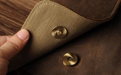 Genuine Leather Mens Cool Backpack Sling Bag Large Brown Travel Bag Hiking Bag for men - imessengerbags