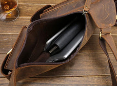 Leather Mens Sling Bag Chest Bag Cool Sling Shoulder Bag Sling Backpack for men - imessengerbags