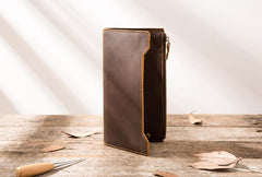 Vintage Cool Mens long Wallet Leather Wallet Long Wallet for Men - imessengerbags