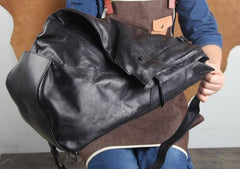 Genuine Leather Mens Cool Chest Bag Sling Bag Crossbody Bag Travel Bag Hiking Bag for men
