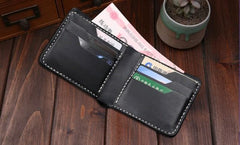 Handmade Leather Carp Mens billfold Wallet Cool Leather Wallet Slim Wallet for Men - imessengerbags