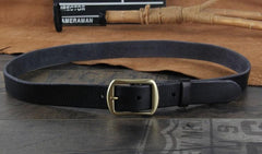 Genuine Leather Punk Rock Biker Trucker Mens Belt Men Black Coffee Belt for Men 3cm