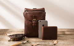 Cool Leather Coffee Belt Pouches Mens Waist Bag Shoulder Bag for Men - imessengerbags