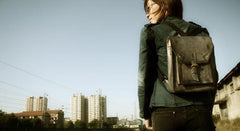 Cool Handmade Leather Mens Backpack Travel Backpack Messenger Bag for men - imessengerbags