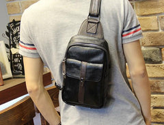 Cool Leather Slings Bag for Men Chest Bag Sling Shoulder Bag For Men