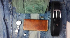 Vintage Brown Leather Bifold Mens Long Wallet Leather Long Wallets for Men - imessengerbags