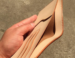 Handmade Leather Mens Cool billfold Leather Wallet Men Small Wallets Bifold for Men - imessengerbags