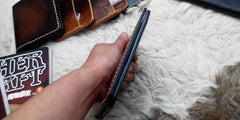 Handmade Leather Mens Small Passport Wallets Travel Wallets for Men - imessengerbags