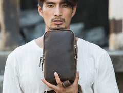 Cool Leather Mens Sling Bag Sling Shoulder Bags Sling Backpack for men - imessengerbags
