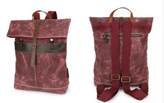 Waxed Canvas Mens Cool Backpacks Canvas Travel Backpack Canvas School Backpack for Men - imessengerbags