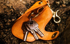 Handmade Leather Tooled Mens Cool Car Key Wallet Car Key Holder Car KeyChain for Men - imessengerbags
