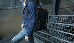 Cool Leather Mens Backpacks Travel Backpack Laptop Backpack for Men