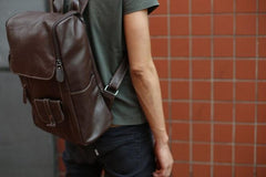 Leather Mens Backpacks Cool Travel Backpacks Laptop Backpack for men - imessengerbags