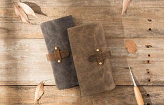 Cool Canvas Leather Mens Long Wallet Long Wallet for Men - imessengerbags