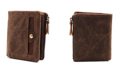 Mens Canvas Small Wallets for men Bifold Cool Men billfold Small Wallet - imessengerbags