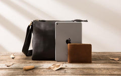 Cool Leather Black Mens Messenger Bags Vintage Shoulder Bags  for Men - imessengerbags