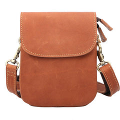 Cool Black Leather Mens Small Vertical Courier Bag Brown Messenger Bags Blue Postman Bag For Men - imessengerbags