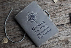 Handmade Leather Mens Cool Short Wallet Passport Card Holder Small Card Slim Wallets for Men - imessengerbags